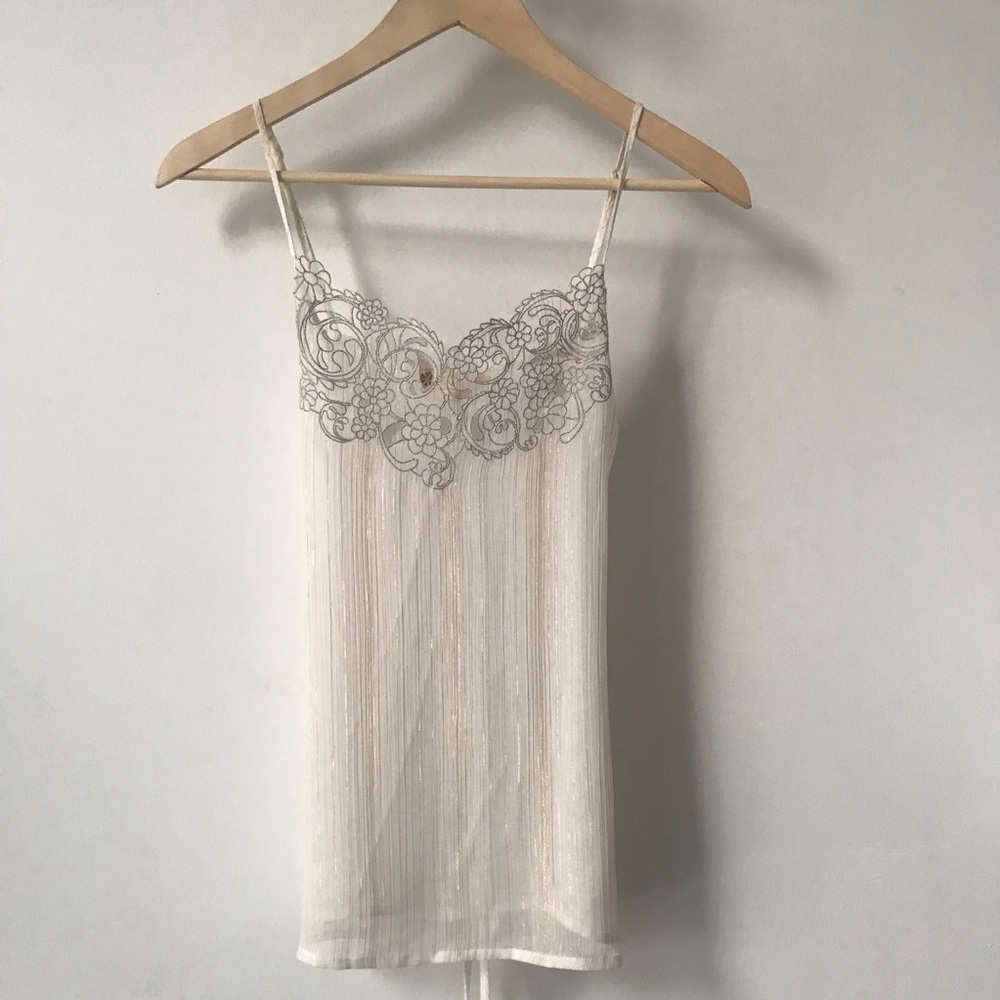 Forever 21 Metallic Sheer Camisole Size S
